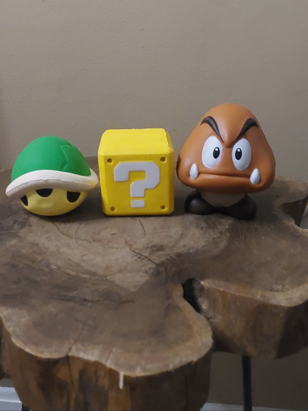 Green Shell, Yellow Question Block & Brown Goomba Kids Toy Set